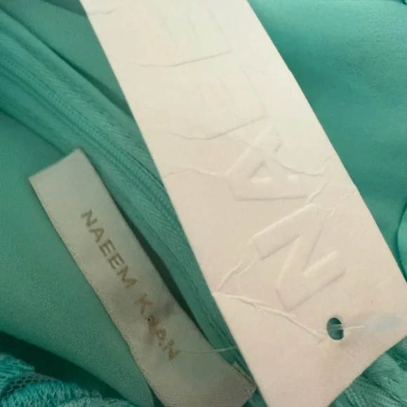 Naeem Khan Turquoise Floral Lace Mini Dress NWT - Picture 11 of 12